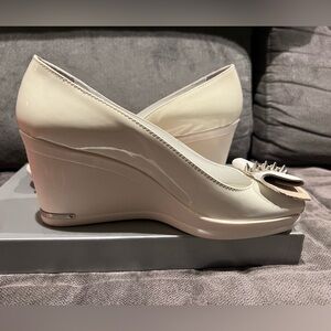 Cream Wedge Shoes